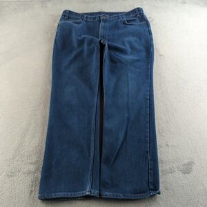 Vintage 90s Levis Jeans Mens 42x30 (Fits 38x29) Blue Dark Action Jeans Made USA